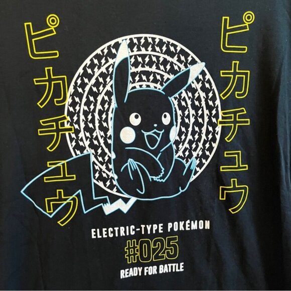 Pokemon Pikachu Electric Type Ready For Battle Graphic Print T-Shirt Sz M - Picture 4 of 6